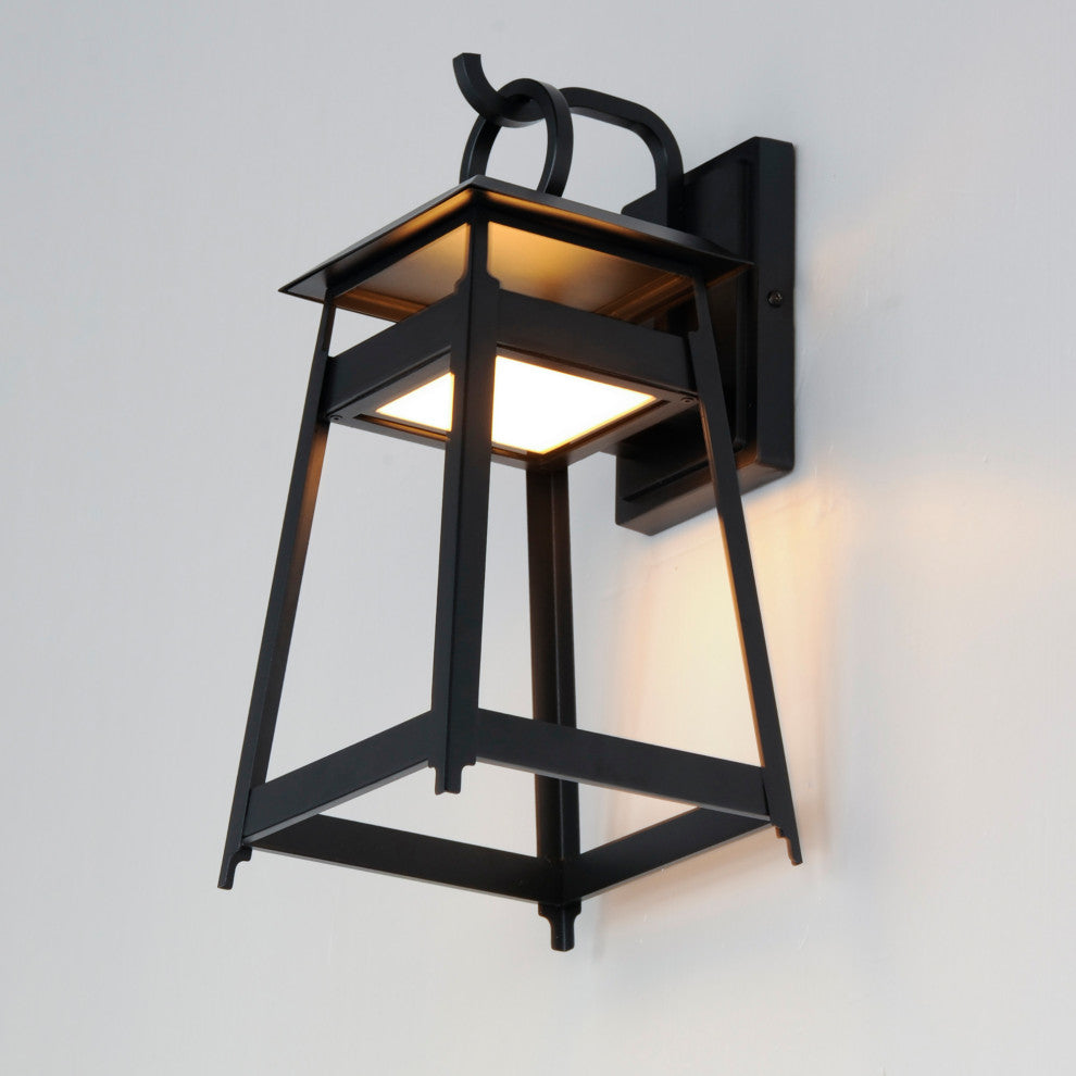 Maxim 30744 Pagoda 16" Tall LED Outdoor Wall Sconce - Black