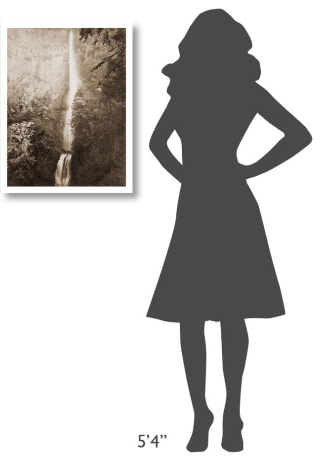 "Multnomah Falls, Columbia River, Oregon, 2500 feet., 1867" Paper Art, 20"x26"