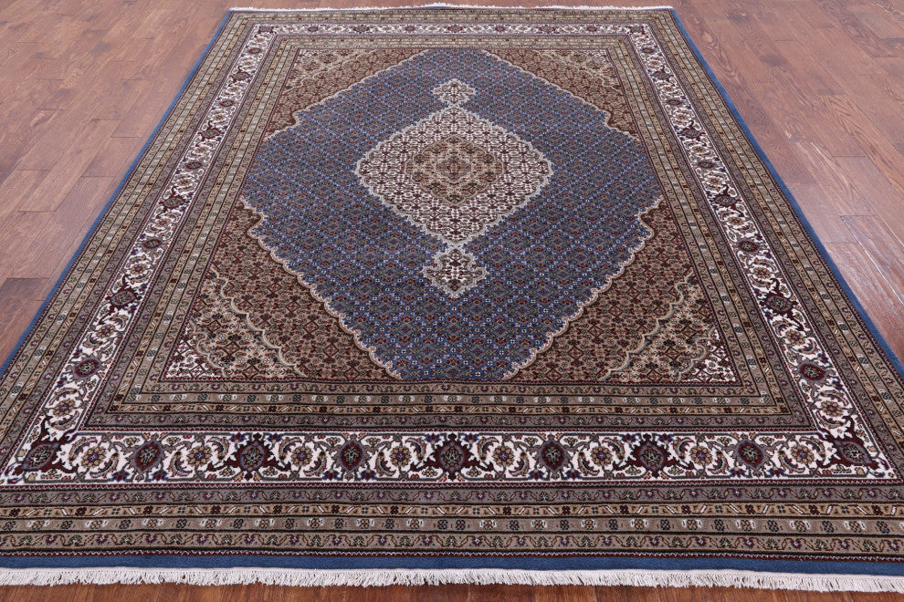 Persian Tabriz Wool and Silk Handmade Rug 7' 10" X 10' 0" Q8914