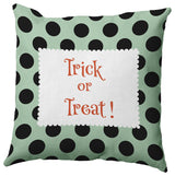 Trick or Treat Dots Accent Pillow, Mint Green, 16"x16"