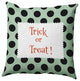 Trick or Treat Dots Accent Pillow, Mint Green, 16"x16"