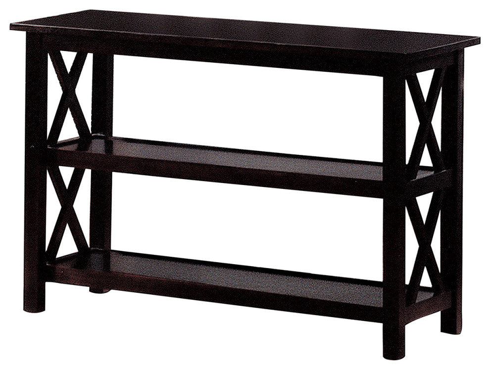 Sofa Table with 2-shelf, Dark Merlot