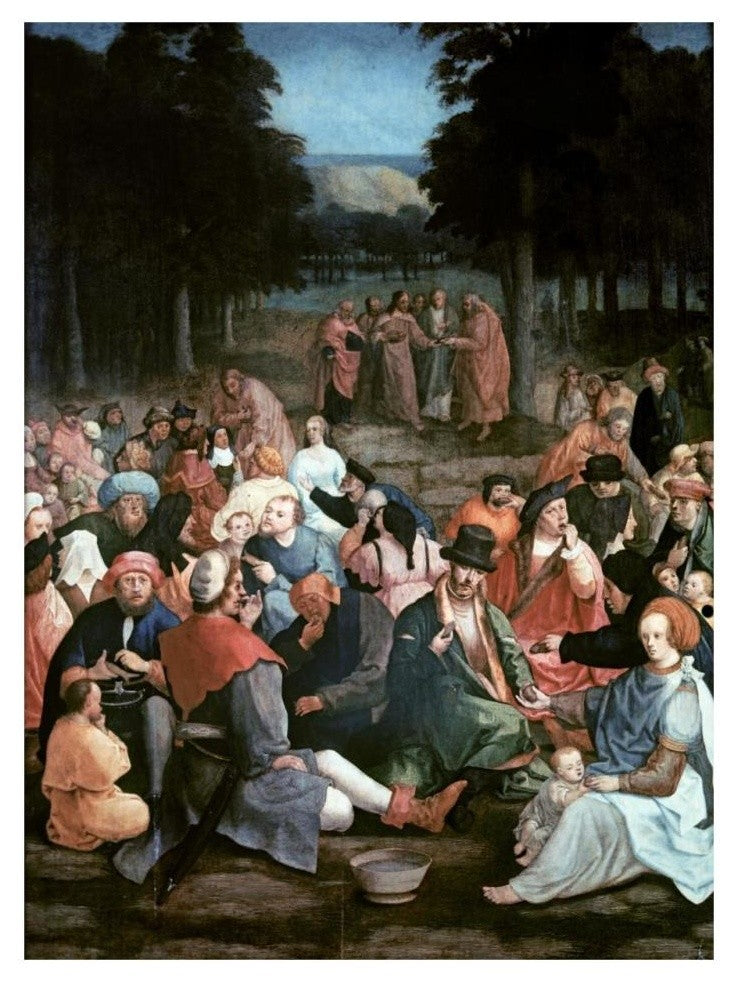 "Miracle of the Loaves & the Fishes" Print by Lucas Van Leyden, 24"x32"