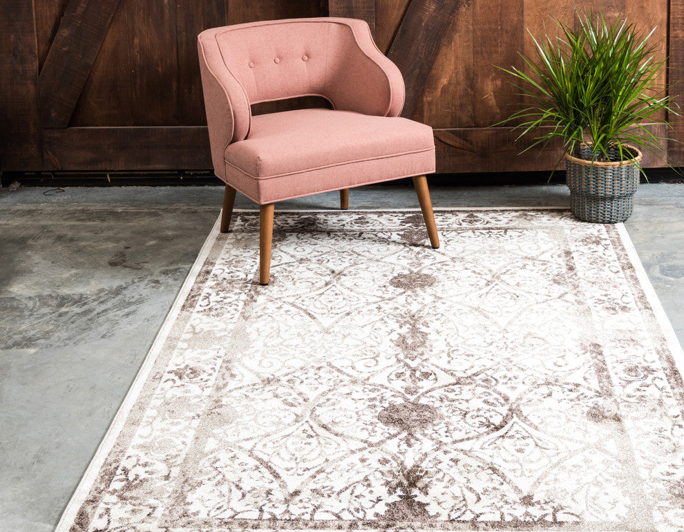 Unique Loom Beige La Jolla Traditional 6'x9' Area Rug