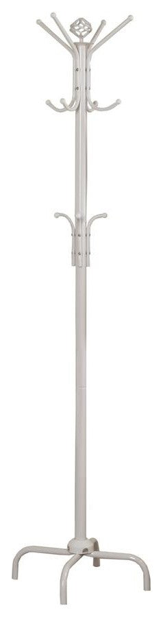 Coat Rack, 70" White Metal