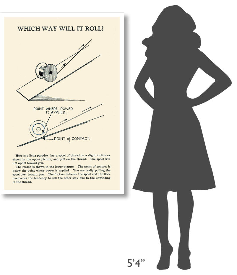 "Which Way Will It Roll" Digital Paper Print by Retromagic, 31"x46"