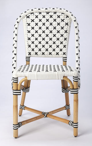 Butler Tenor White & Black Rattan Dining Chair