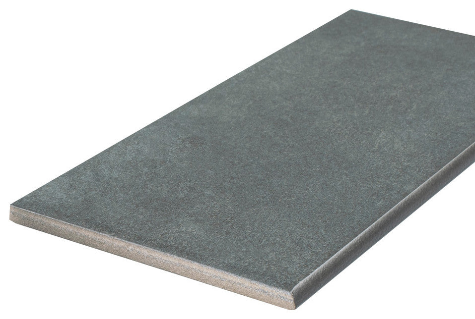 Twenties Bullnose Black Ceramic Floor and Wall Trim
