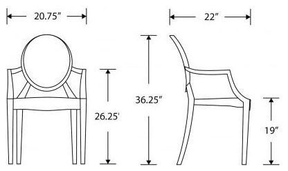 Nicer Furniture Set of 4 Philippe Starck Louis XVI Ghost Chair Crystal
