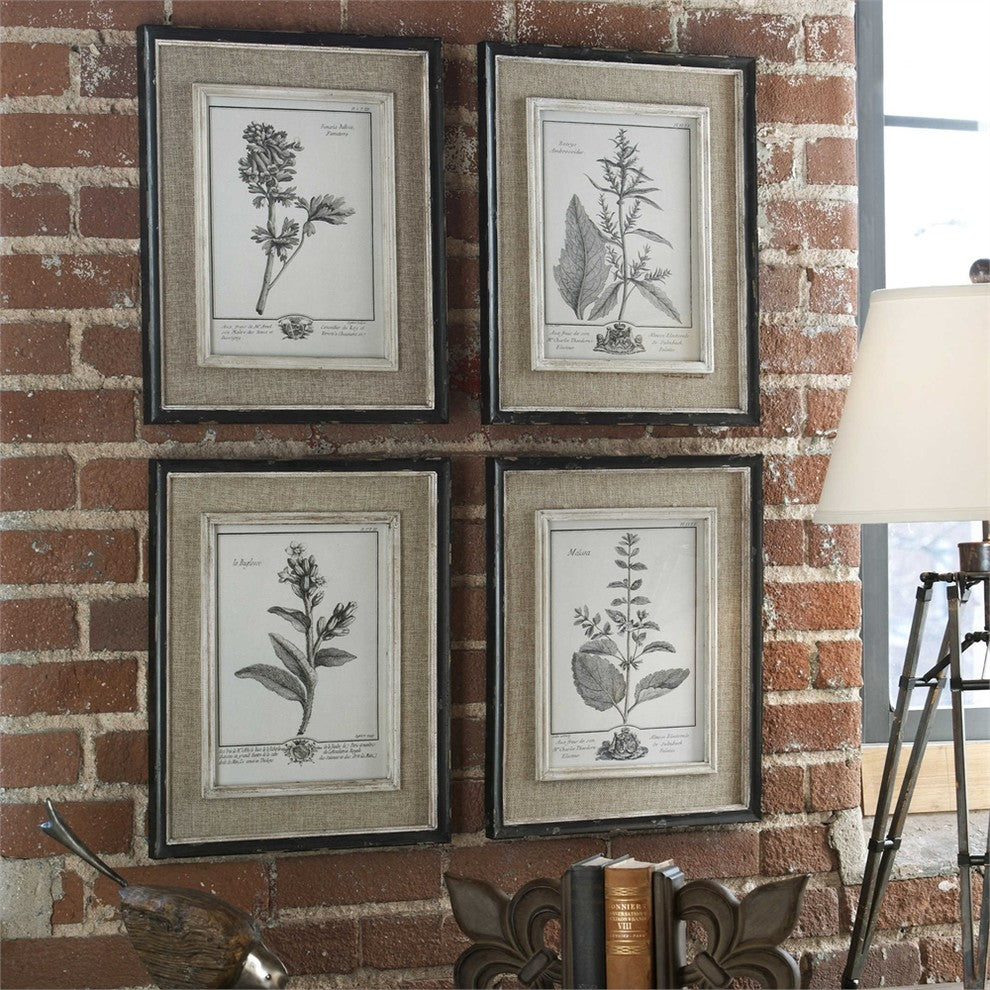 Casual Gray Study Framed Art Set/4 By Designer Grace Feyock
