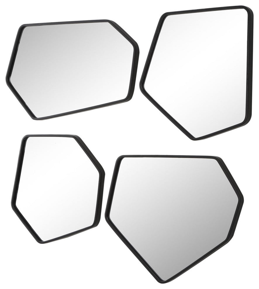 Uttermost 09813 Linneah Black Mirrors, Set of 4