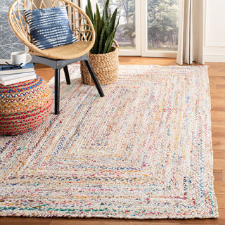 Safavieh Braided Collection BRD210 Rug, Ivory/Multi, 5'x8'