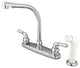 Kingston Brass 8" Centerset Kitchen Faucet, Polished Chrome