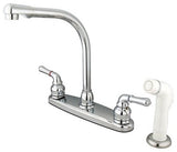Kingston Brass 8" Centerset Kitchen Faucet, Polished Chrome