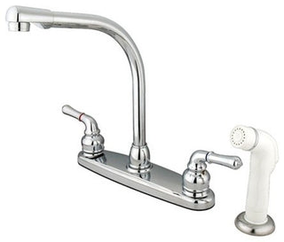 Kingston Brass 8" Centerset Kitchen Faucet, Polished Chrome