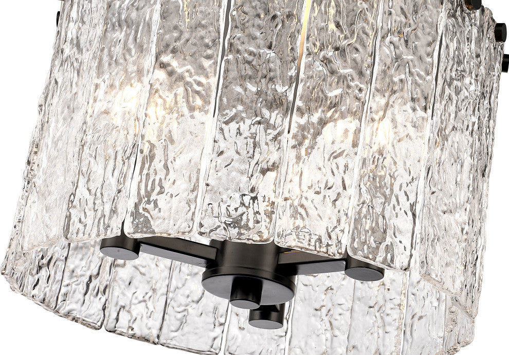 Zlite 1943F12-MB 3-Light Flush Mount, Clear