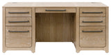 Modern Wood Double Pedestal Executive Desk, Light Brown