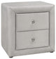Bedroom Accent, Nightstand, End, Side, Lamp, Storage Drawer, Velvet, Grey
