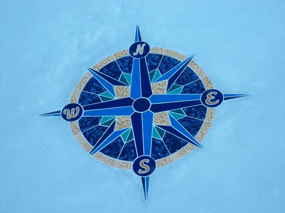Rose Compass 1 Ceramic Swimming Pool Mosaic 36
