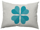 Lucky Clover St. Patrick's Day Indoor/Outdoor Pillow, Explorer Blue, 14x20"