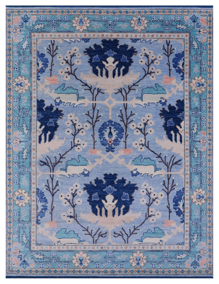 Hand Knotted Turkish Oushak Wool Rug 9' 2" X 11' 11" - Q13603