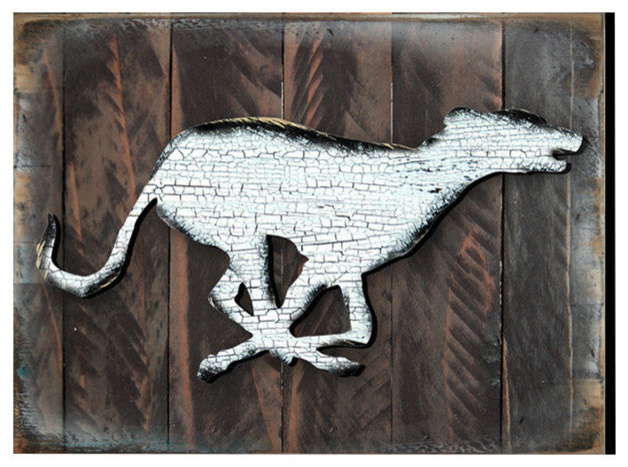 Vintage Dog Silhouette Block