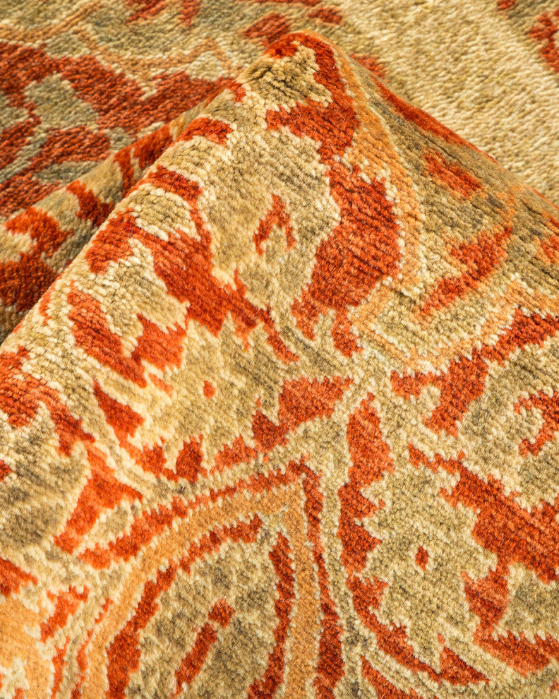 Mogul, One-of-a-Kind Hand-Knotted Area Rug Orange, 4'2"x6'7"