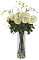 Giant Fancy Rose & Willow Arrangement, White