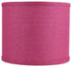 Classic Drum Burlap Lampshades, Fuchsia, 12"