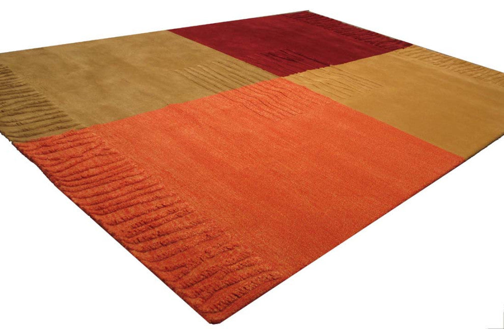 Hand-Tufted Wool Multicolored Contemporary Geometric Durado Rug, 4'x6'