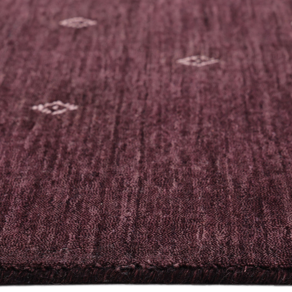 Simi One-of-a-Kind Handmade Area Rug Purple, 5' 0'' x 8' 0''