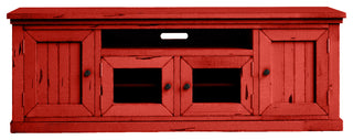 55" Rustic TV Console, Persimmon Red