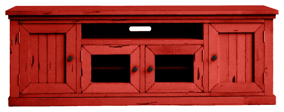 55" Rustic TV Console, Persimmon Red
