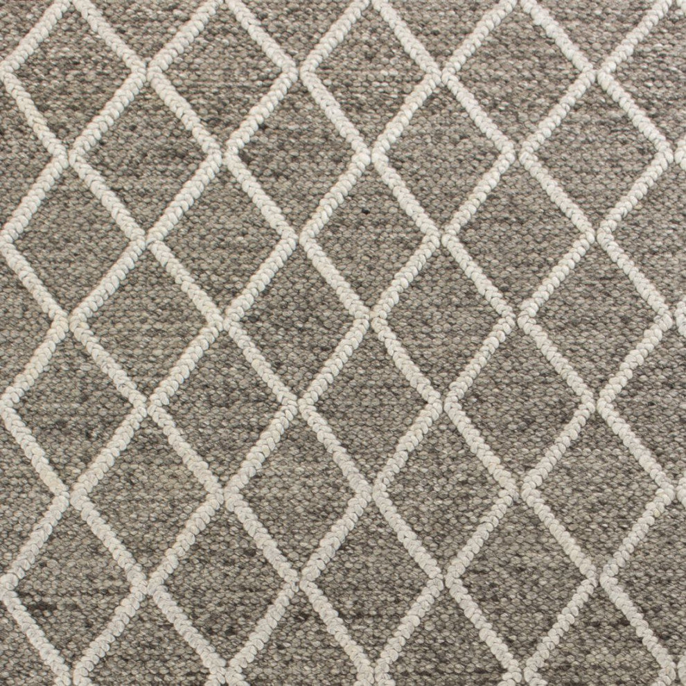 KAS Cortico 6162 Dark Gray Diamonds Area Rug, 8'x10'