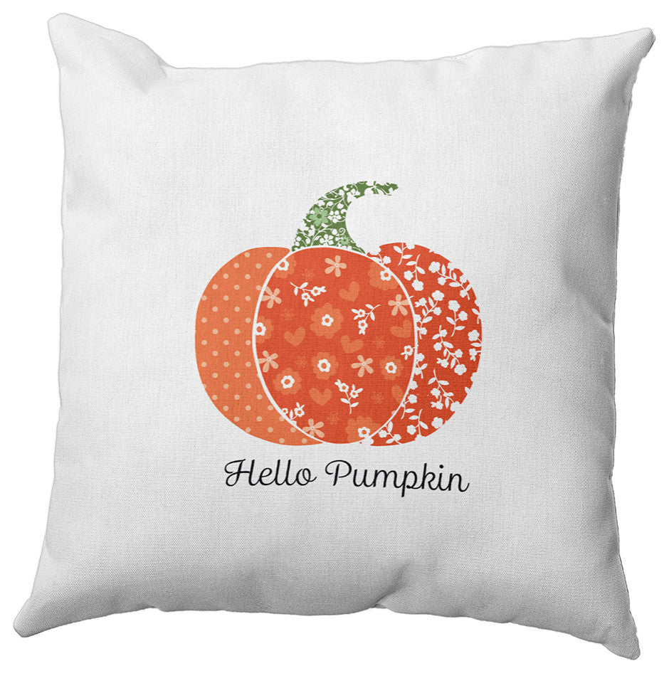 Hello Pumpkin Accent Pillow, Harvest Orange, 26"x26"