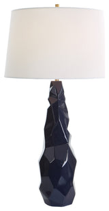 Uttermost Kavos Geometric Blue Table Lamp