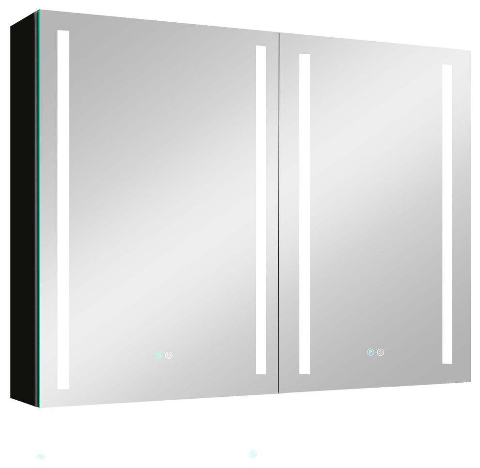 40 in.W x 30 in. H Aluminum Surface Mounted LED Medicine Cabinet with Doors