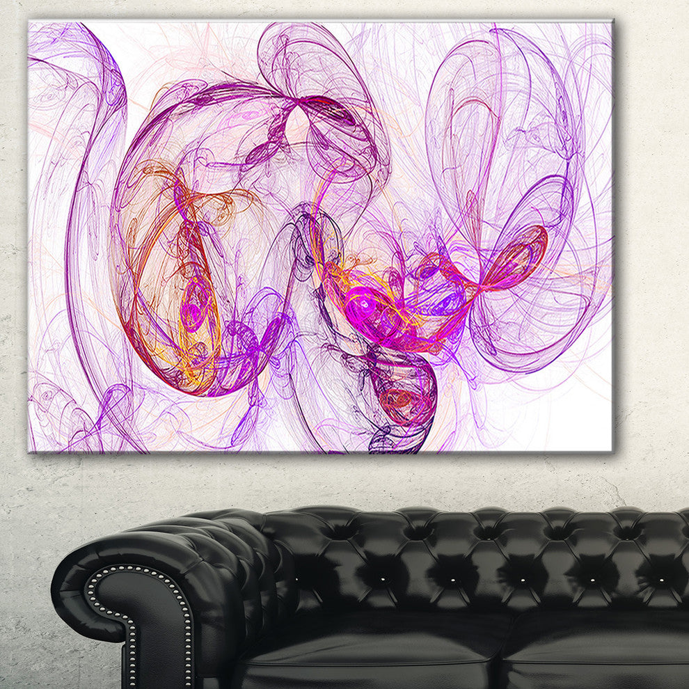 "Billowing Smoke Magenta" Abstract Digital Art Canvas Print