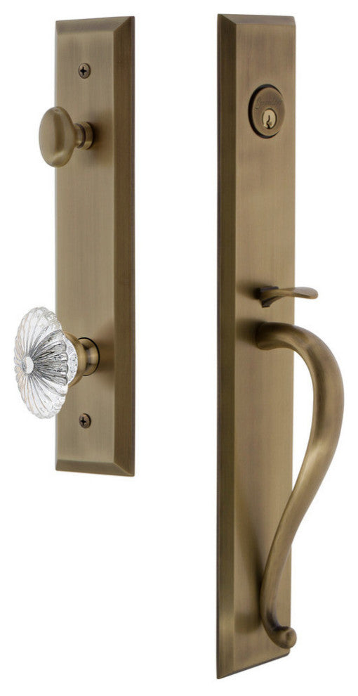 Fifth Avenue 1-Piece Dummy Handleset, S Grip and Burgundy Knob, 849388