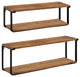 Rustic Dowler Nesting Shelf Set, Rustic Brown/Black 2 Piece