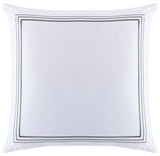 Embroidered Border Euro Sham, 27"x27", Grey