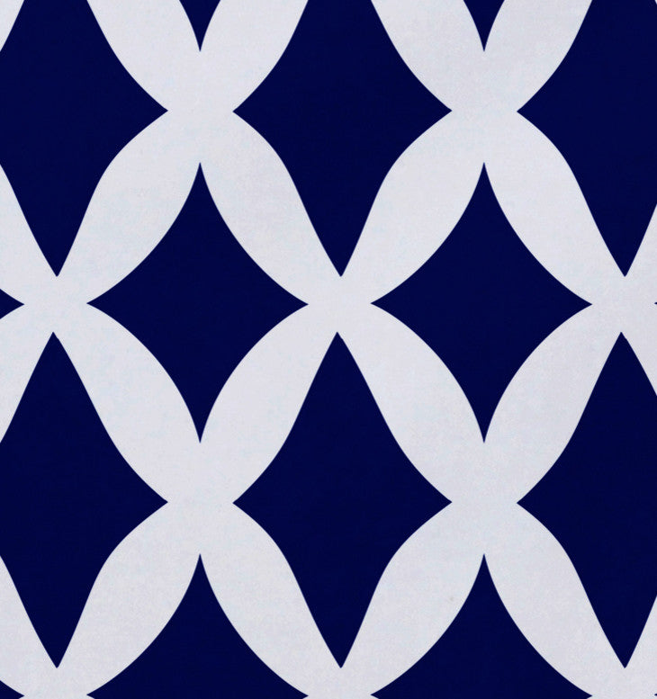 Lattice Kravitz Geometric Print Placement, Blue Suede, Set of 4