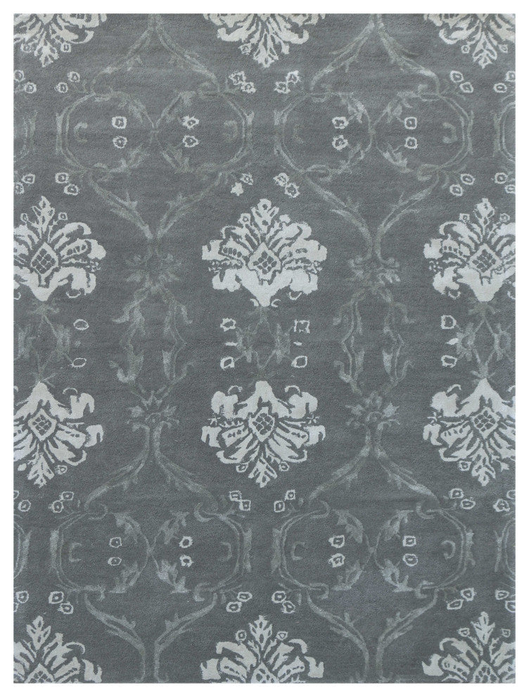 8" X10" X 0.5" Gray Wool Area Rug