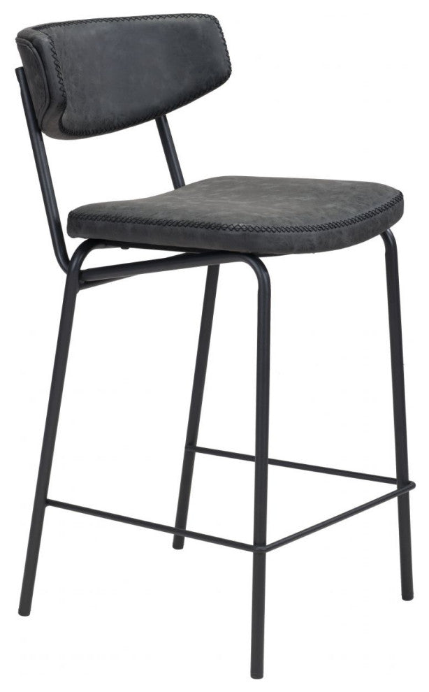 Sharon Counter Chair, Set of 4 Vintage Black