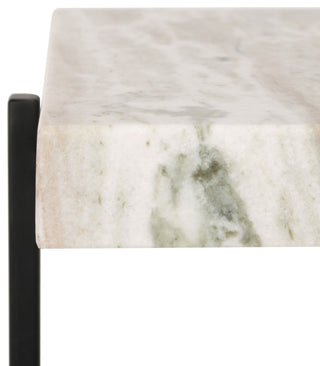 Safavieh Tenzin Stone Top Accent Table, Multi Grey/Black