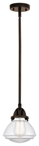 Olean Mini Pendant, Oil Rubbed Bronze, Clear, Clear