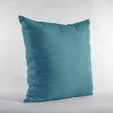 Sky Blue Solid Shiny Velvet Luxury Throw Pillow, Double sided 20"x30" Queen