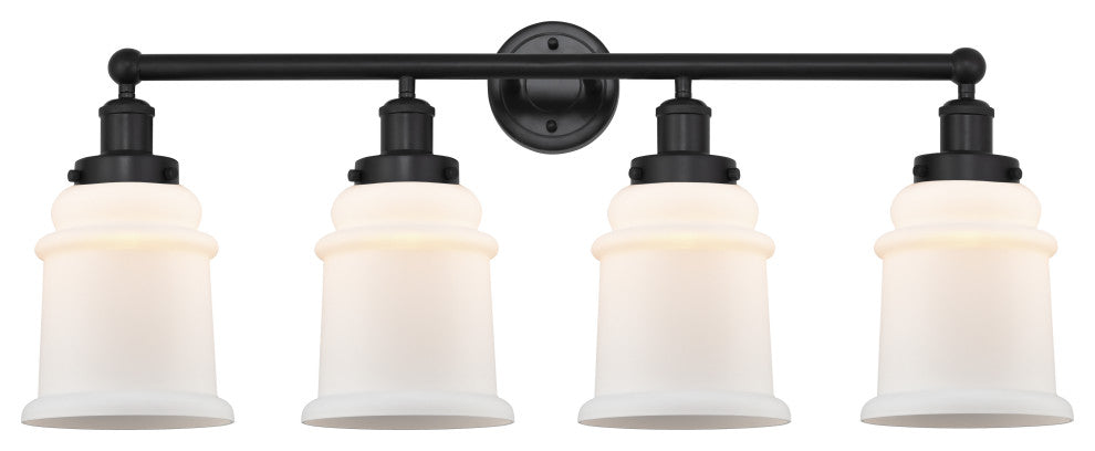 Innovations 616-4W-BK-G181 Canton 4 Light Bath Vanity Light, Matte Black