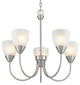 5 Light Clean and Modern Square Shade Chandelier