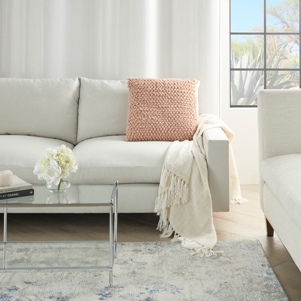 Mina Victory DC142 Throw Pillow, Blush, 20" x 20"